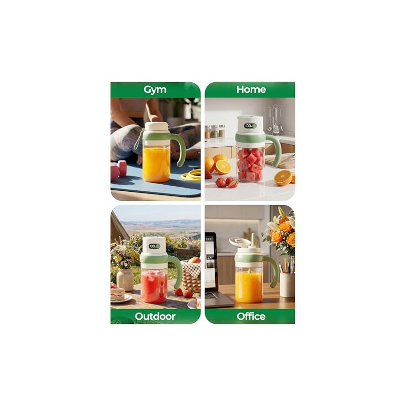 Becvtoz Portable Juicer Cup with LED Display - USB-C Personal