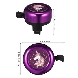 Angoily Unicorn Bike Bell for Kids Cute Cartoon Bicycle Bell with Loud Clear Sound for Kids Girls Boy Fun Cycling DIY Scooter Bike Accessories