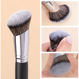 MAANGE 5 Piezas Brochas de Maquillaje Profesional con Caja Set de Brochas Maquillaje Esenciales para Base de Maquillaje Polvo Sombra de Ojos Sintéticos Premium para Regalo de San Valentín(Negro)