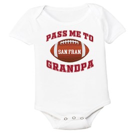 Future Tailgater Football Pass Me to GrandPa Baby Bodysuit for San Francisco Fans