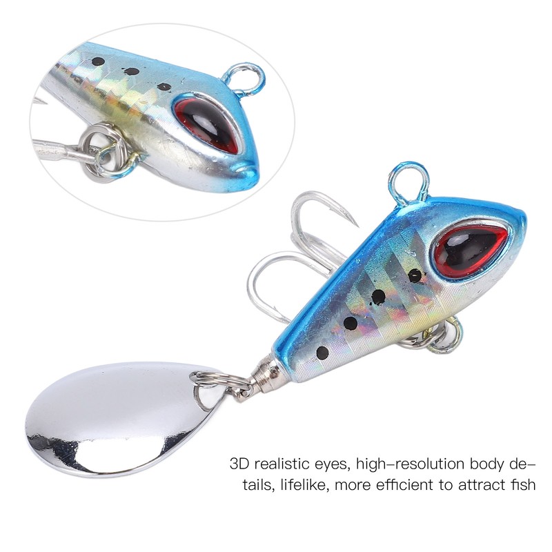5Pcs 10g Metal Fishing Lures Baits Vib Sequins Fishing Lure