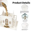 Solar Bird Feeder House for Outdoors, Metal Large Capacity 3-Compartment