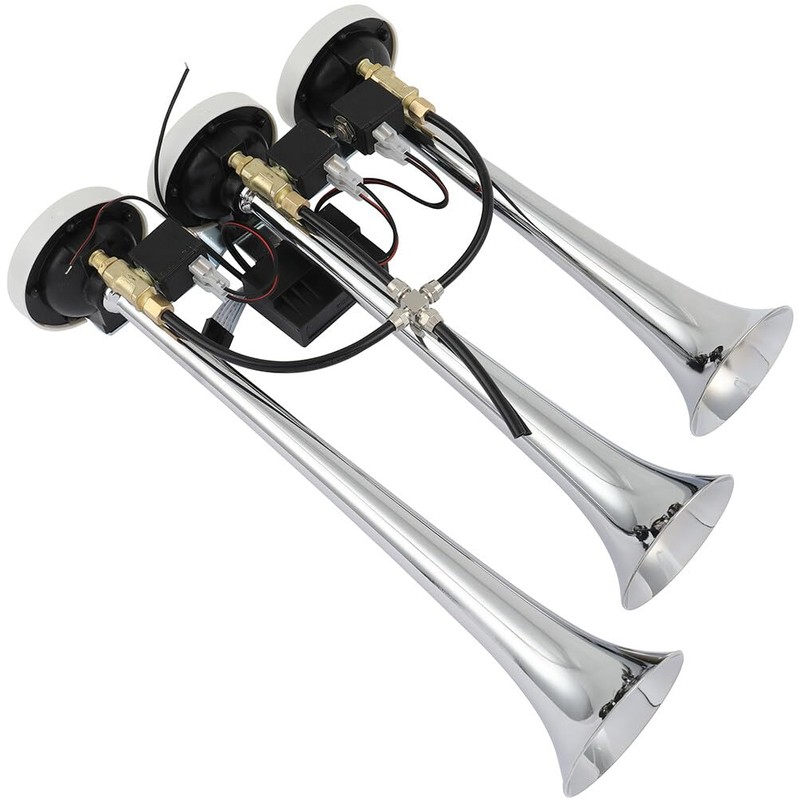 Scitoo 150db Super Loud 3Pcs Electric Air Horns Kit for