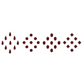 Duggu Bindi 200 Count Maroon & MultiSize Indian Daily Use Forehead Bindi Round Dot Tattoo Body Art Sticker craft decor belly velvet body jewelry face jewels (Maroon) (Cushion)