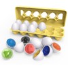 12Pcs Matching Eggs Color Vehicle Shape Recognition Early Learning Educational