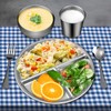 Potchen 20 Pcs 304 Stainless Steel Plates and Bowls Sets