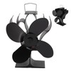 Heat Powered Stove Fan Self Starting Heat Resistant Aluminum Alloy