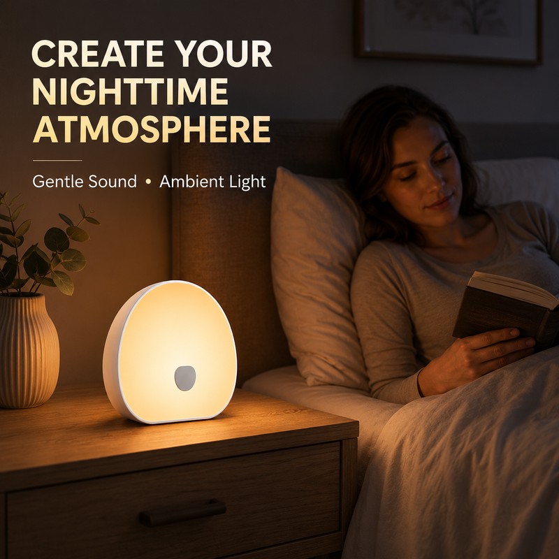 White Noise Night Light – 10 Soothing Sounds & 7-Color