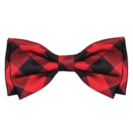 Huxley & Kent Bow Tie for Pets | Buffalo Check (Small) | Christmas Holiday Bow Tie Collar Attachment | Fun Bow Ties for Dogs & Cats | Cute, Comfortable, and Durable | H&KBow Tie