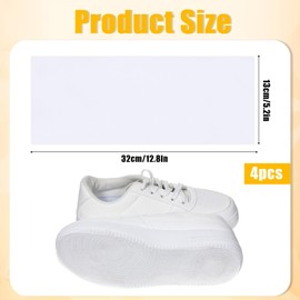 4pcs Sole Protector for Sneakers - Premium Shoe Sole Protector, Non-Slip, Wear Resistant, Clear Self-Adhesive Stickers, Fits Up to Size 13 （12.8 x 5.2in）