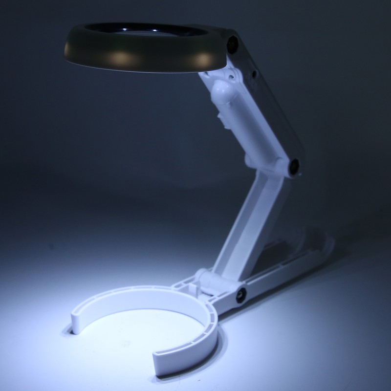 Desktop Handheld LED Magnifier 7X USB Battery Powered Reading Magnifying