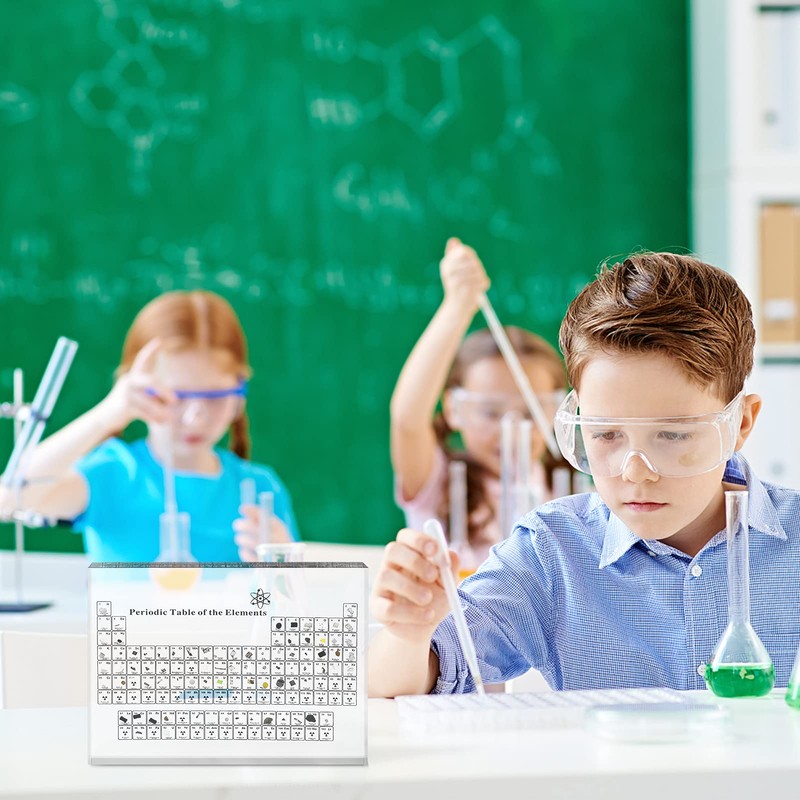 Bomoya Periodic Table with Real Elements Samples,Acrylic Periodic Table Display
