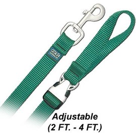 4' Pet Leash w/ Satin Metal Hardware - Medium - Navy Dog Leash