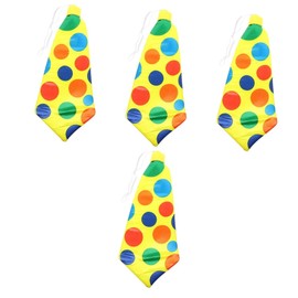 SAFIGLE 4pcs Giant Dots Clown Necktie Clown Costume Accessory for Stage Performance Lightweight Comfortable Fun Cosplay Prop for Adults and Teens