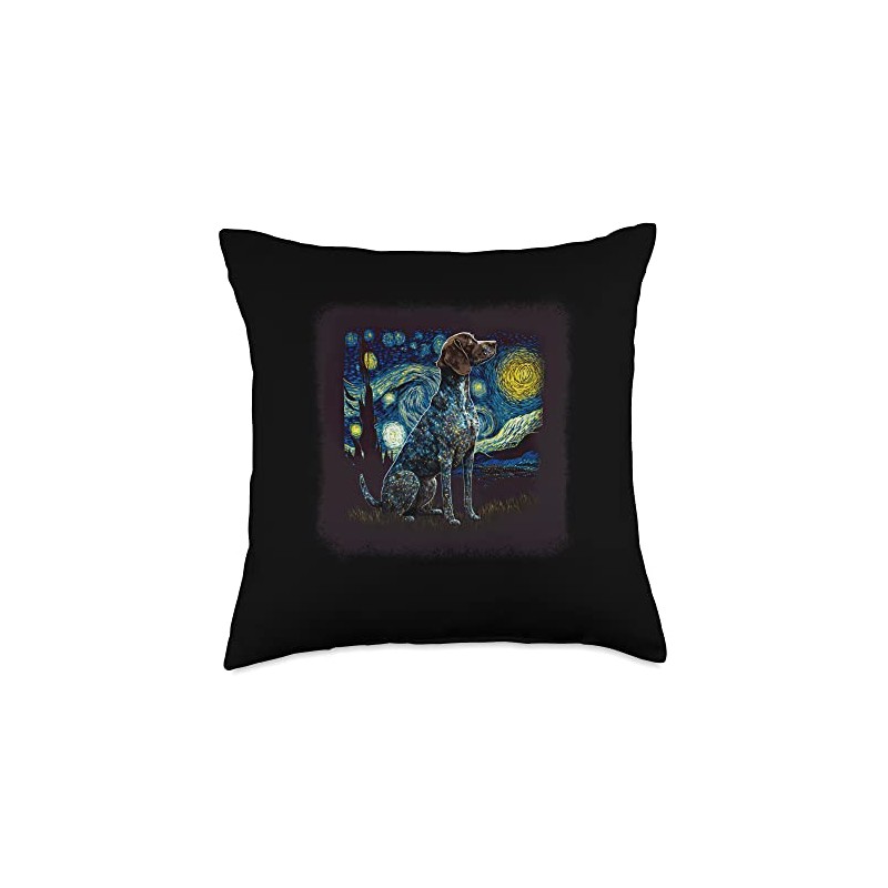 Dog in starry night van gogh GSP German Shorthaired Pointer