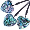 Nupuyai Natural Abalone Shell Pendant Necklace for Women, Colourful Shell