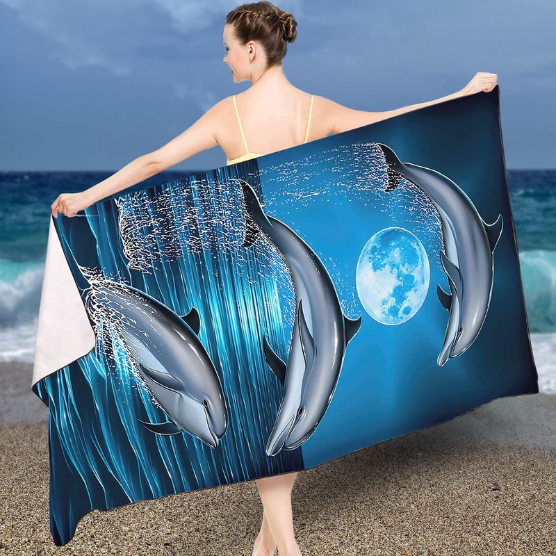 Zomer Beach Towel Large 90 x 180 cm Quick-Drying Microfibre