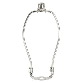 YOKIVE 7.5 Inch Lamp Harp, Detachable Lamp Shade Holder with 3/8 Standard Saddle and Lamp Shade Finial Heavy Duty Lamp Shade Bracket for Table Lamp Floor Standing Lamps, Nickel