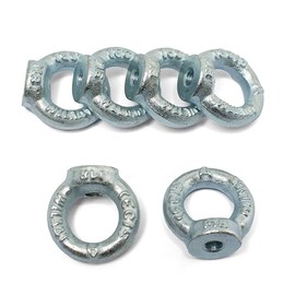 8PCS Carbon Steel Lifting Eye Nuts with Anti-Rust Coating - Female Threaded Ring Nuts for Heavy Lifting - M8 and M6 Options Available (M8 [8 Pack])
