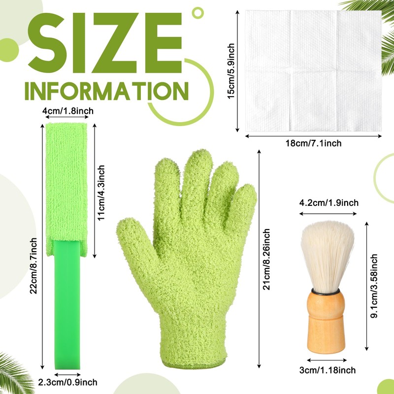 Dansib 20 Pcs Plants Cleaning Set Include 1 Pair Dusting