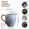 CmengAo Floral Ceramic Tea Pitcher - Classic Blue and White
