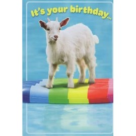 Heartline Funny Goat Themed Happy Birthday Card - It's Your Birthday... Do Whatever Floats Your Goat!