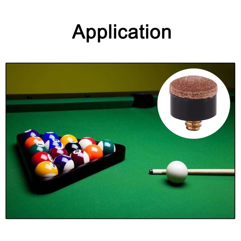 10 Pcs Screw Tip 13mm Pool Cue Tips Replacement Leather