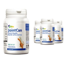ALLBE JointCan 250mg Glucosamine, 267mg Chondriotin and 275mg MSM Capsules, 4 Packs of 90 Bone Health & Joint Support Capsules, Serving Size: 2 Capsules, 3 Servings per Day