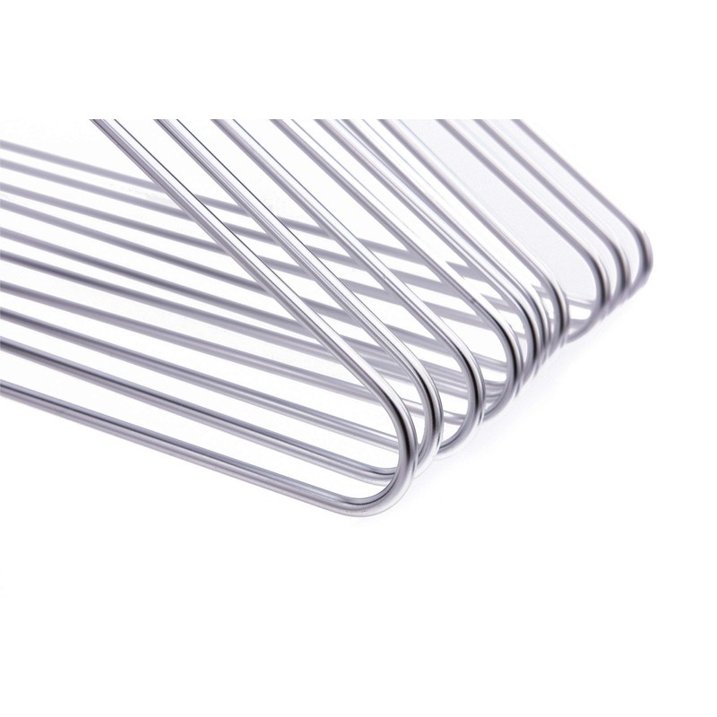 Quality Hangers Silver Aluminum Metal Coat Hangers Heavy Duty Suit