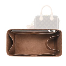 Lckaey organizer insert for Speedy 30 HandBag insert and Tote Bag organizer insert Y073Coffee-L