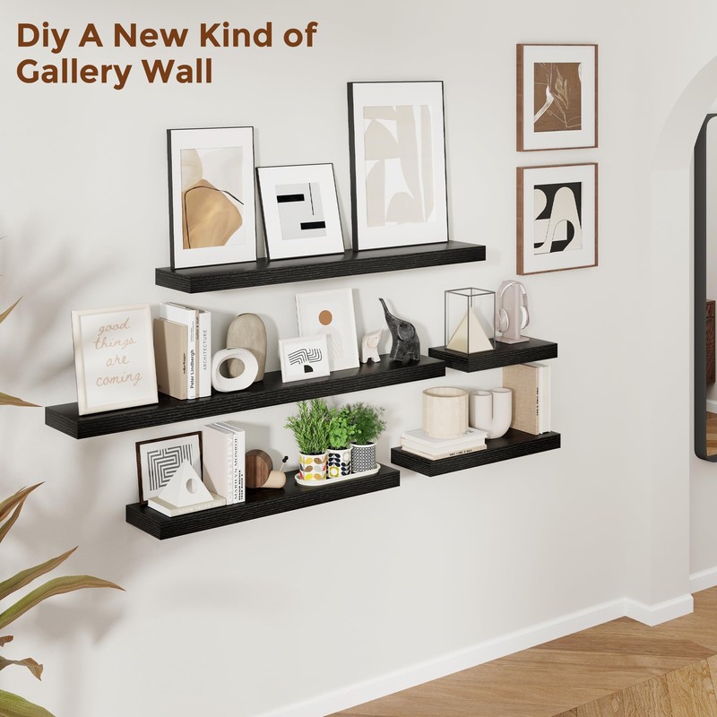 Heimlove 48 Inch Floating Shelves for Wall 8 Inch Deep