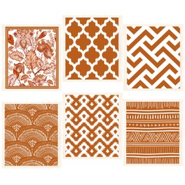 Morigins Swedish Dish Clothes Pack of 6, Reusable, Absorbent Hand Towels for Kitchen, Bathroom and Cleaning Counters Cellulose Sponge Cloth (Brown)