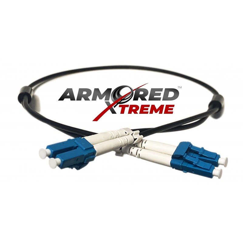 FiberCablesDirect LC LC OS2 Armored Xtreme Fiber Optic Patch Cable