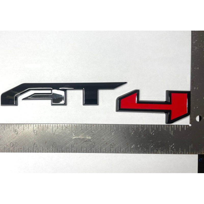 AT4 Door Emblem in Black & Red for 2019-2024 GMC
