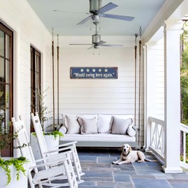 Vintage Metal Sign Funny Street Tin Signs for Home Toilet Bathroom Garden Camp Kitchen Porch Game Room Garage RV Decor 16x4 Inch (Porch Swing)