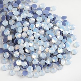 BEADSLAND - Diamantes de imitación termoadhesivos, 1440 piezas, de cristal, para manualidades, ropa y decoraciones hechas por ti, ópalo blanco, SS20, 