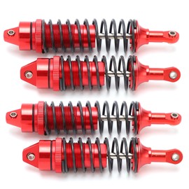 Rear/Front Oil Shock Absorber Damper Set for Traxxas Slash 4x4/Huanqi 727 Mountain Rat TruckRed