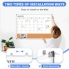 Monthly Calendar Whiteboard Dry Erase Cork Board Combo for Wall,