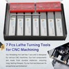 Indexable Lathe Turning Tool 21Pcs Kit 1/2'' 12mm Shank 7