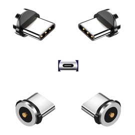 Raosky Magnetic Charging Tip Series,Type-c Tips 4 Pack,Magnetic Type-C Tips,Just 4 USB-C Tips Without Cable&Non-Data