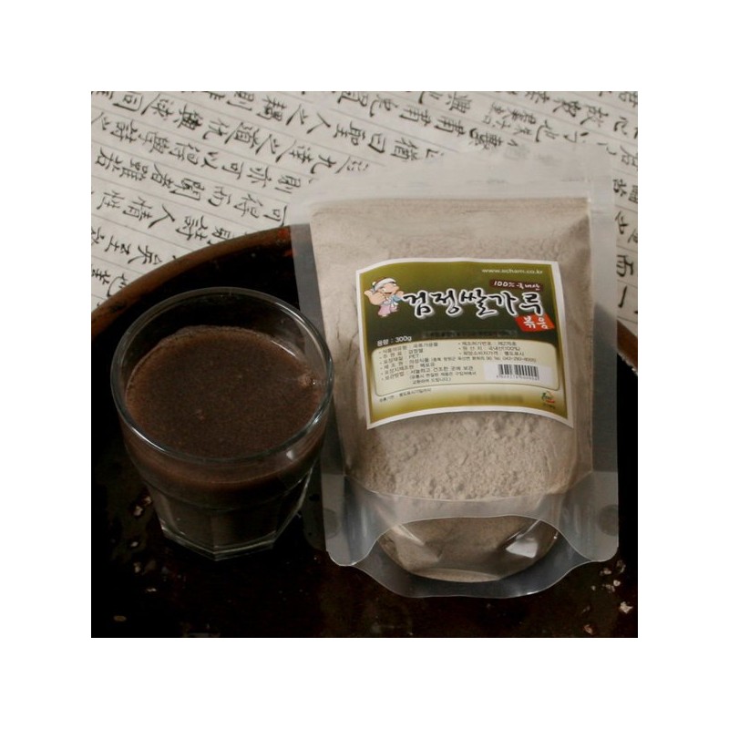 볶음 검정쌀가루 300g/볶음/국산/흑미/선식 Roasted Black Rice Flour 300g/Roasted/Domestic/Black Rice/Meal Replacement