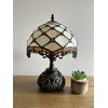 enjoy decor lamps Tiffany Table Lamp Gold Stained Glass Crystal