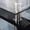 Mecor Rectangle Glass Coffee Table-Modern Side Coffee Table with Lower
