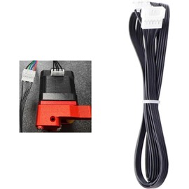 1Pc 3D Printer Stepper Motor Extension Cable Extruder Motor Extended Cable and Ender3 V2 CR10 3D Printer Stepper Motor Extension Cable Extruder Motor Extended Cable（Black 100cm Length）