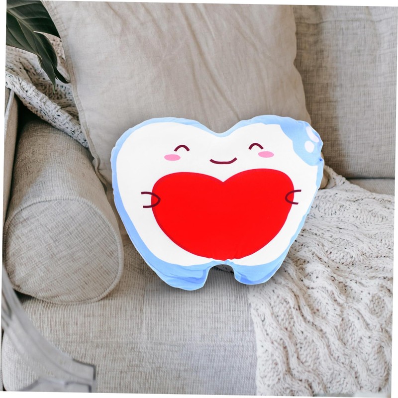 BESPORTBLE Soft Plush Tooth Pillow Back Support Pillow for Sitting