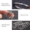 Voarge 50 Pcs Split Rings 15mm/20mm/25mm/28mm/30mm, Key Rings Stainless Steel