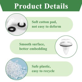 50 Pcs Car Door Panel Clips Plastic Rivet Clips with Sponge Sealing Ring Compatible with Most Vehicles