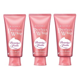 SENKA Perfect Whip Berry Bright - Gesichtsreinigungsschaum mit japanischem Yoshino-Kirschextrakt und weißer Kokonessenz - Essential Hub - 3er Set