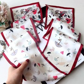 Govmeie 100% Mulberry Silk Scarf for Women 59”*6.3” Long Headscarf Neck Scarf Hair Wraps and Shawls with Gift Packed, Fashion-06, 59 x 6.3 inch