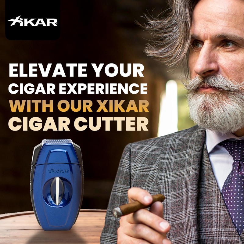 XIKAR Flip Dual Cigar Cutter - Versatile 64-Ring Gauge V-Cut